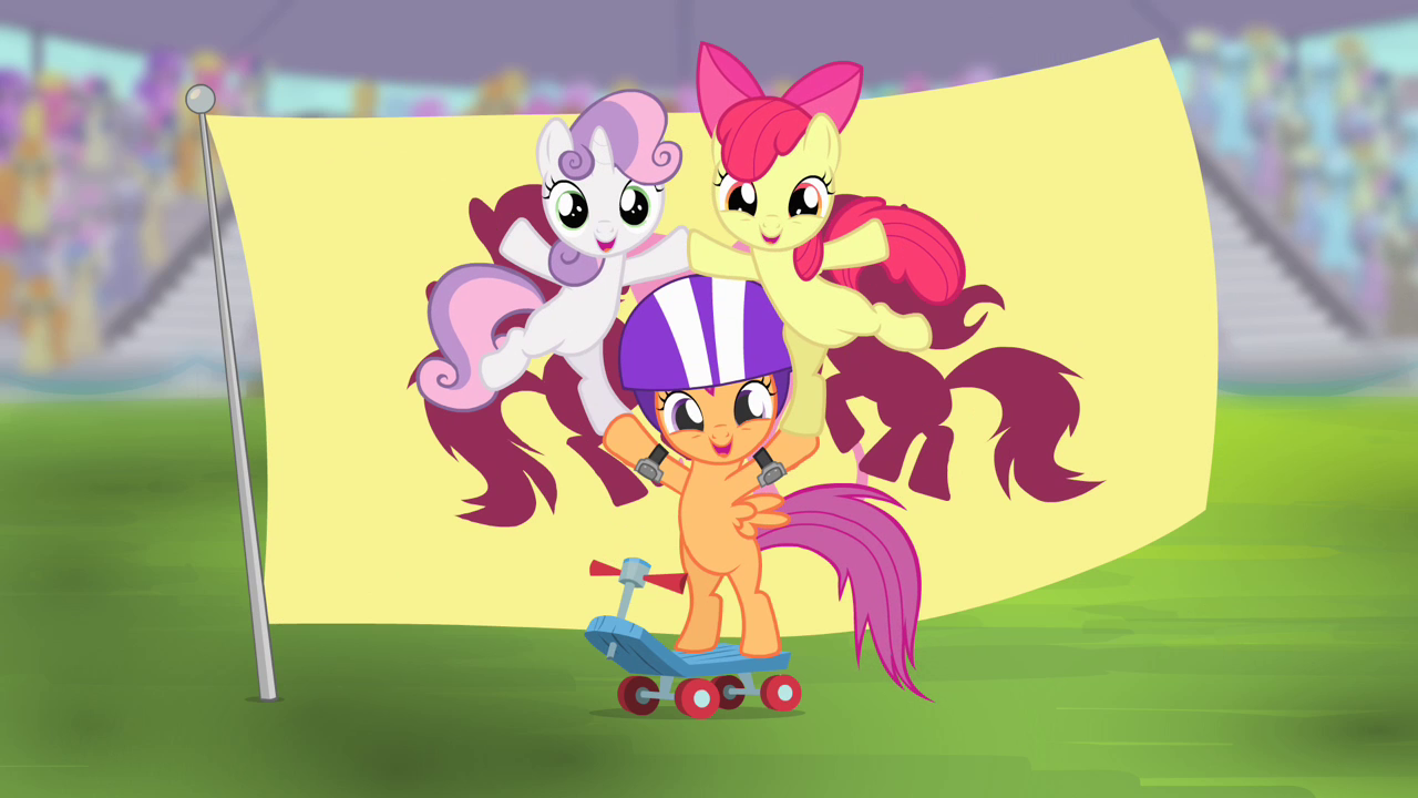 CMC_pyramid_pose_"Ponyville_forever!"_S4E05