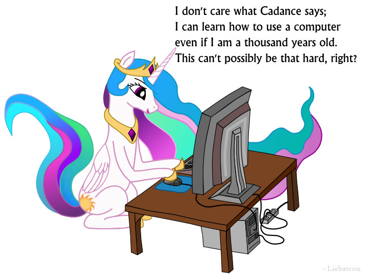 celestia_at_computer_by_liebatron-d5ee6c0